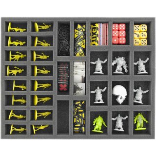Full-Size Schaumstoffeinlage mit 34 Fächern für Zombicide Figuren und Zubehör