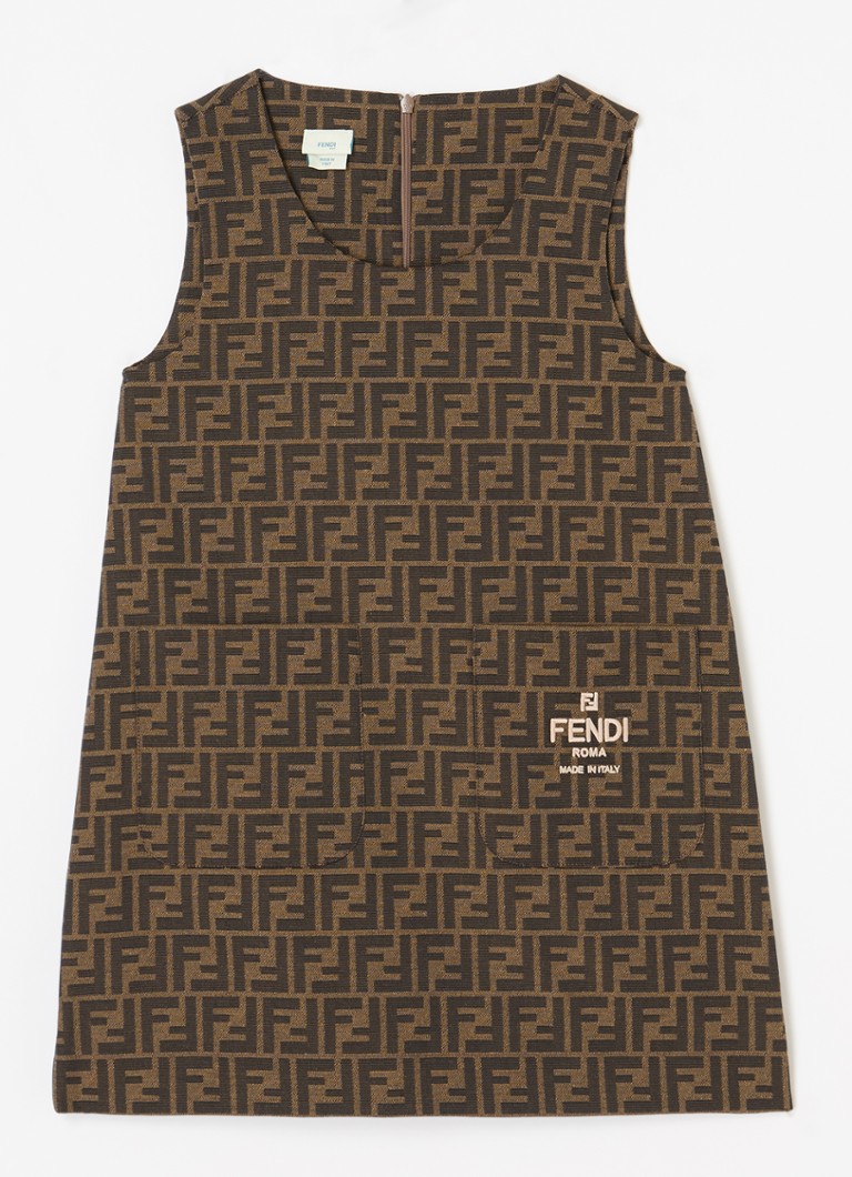 Abito con stampa logo Fendi