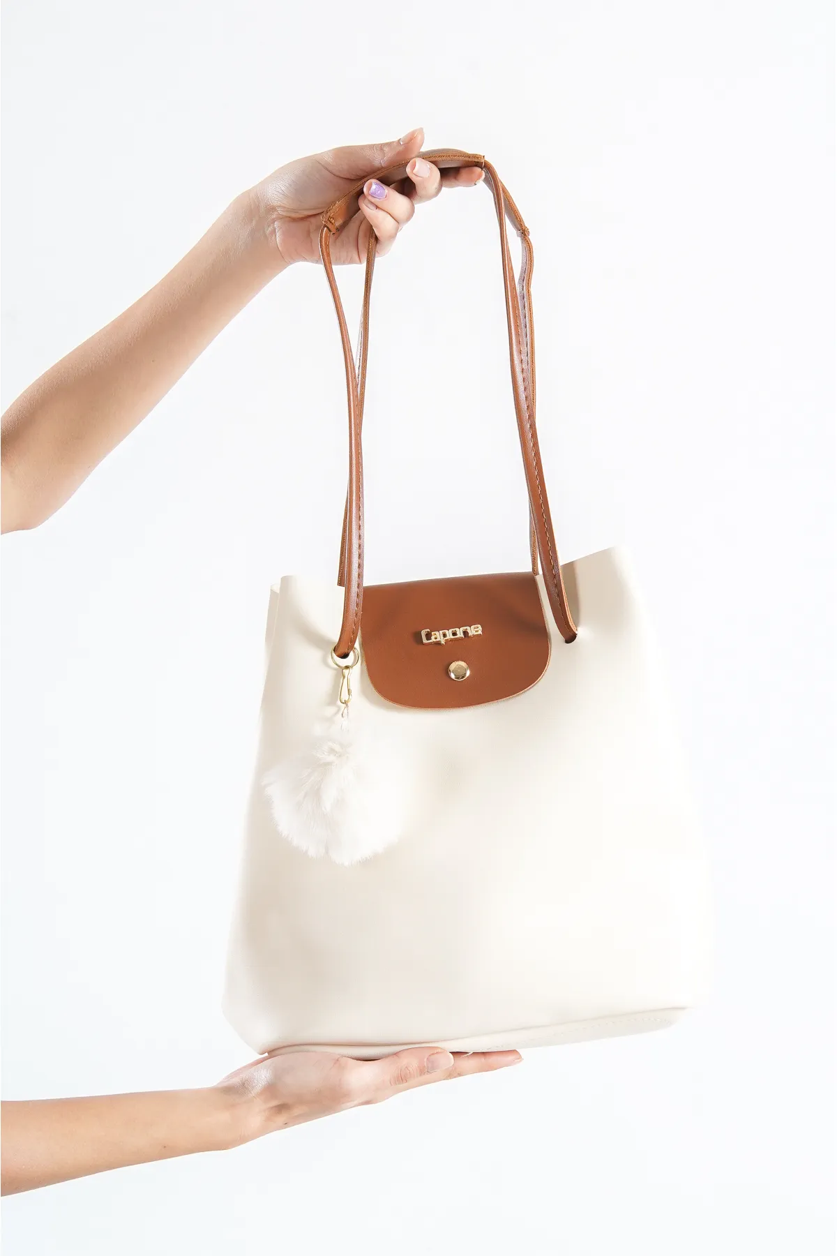 Capone Outfitters  Capone Padova Leder Creme Damen Umhängetasche