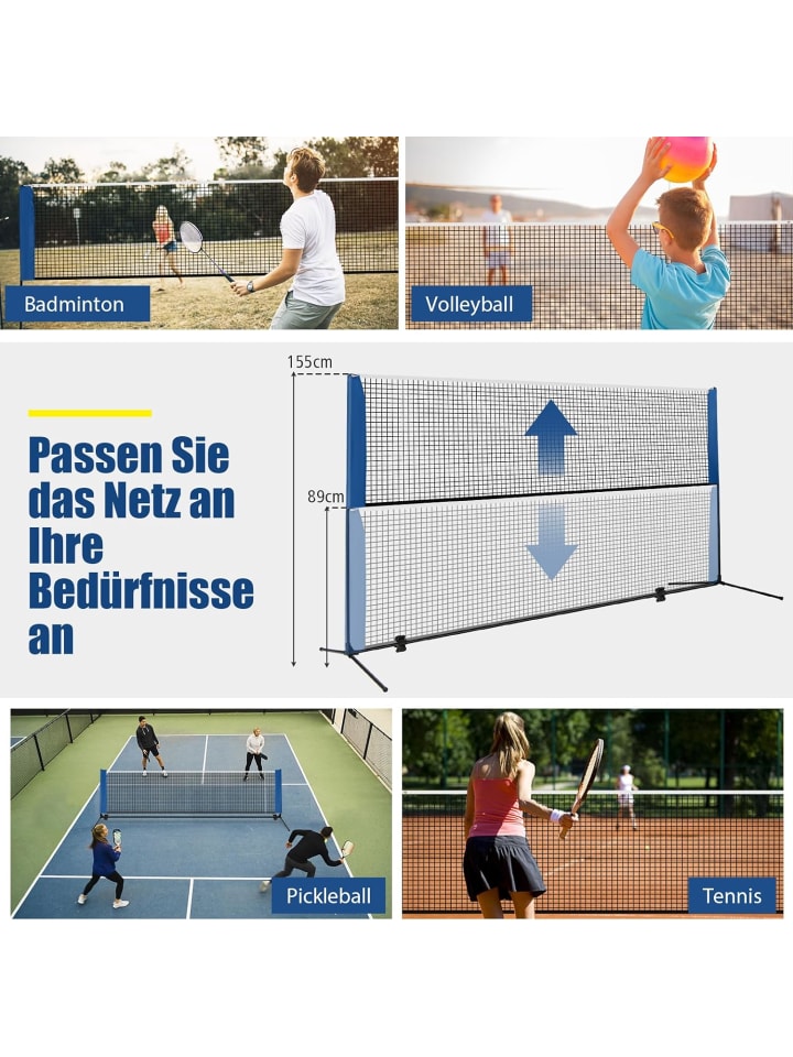 COSTWAY Badmintonnetz 310cm in Blau günstig kaufen onesize
