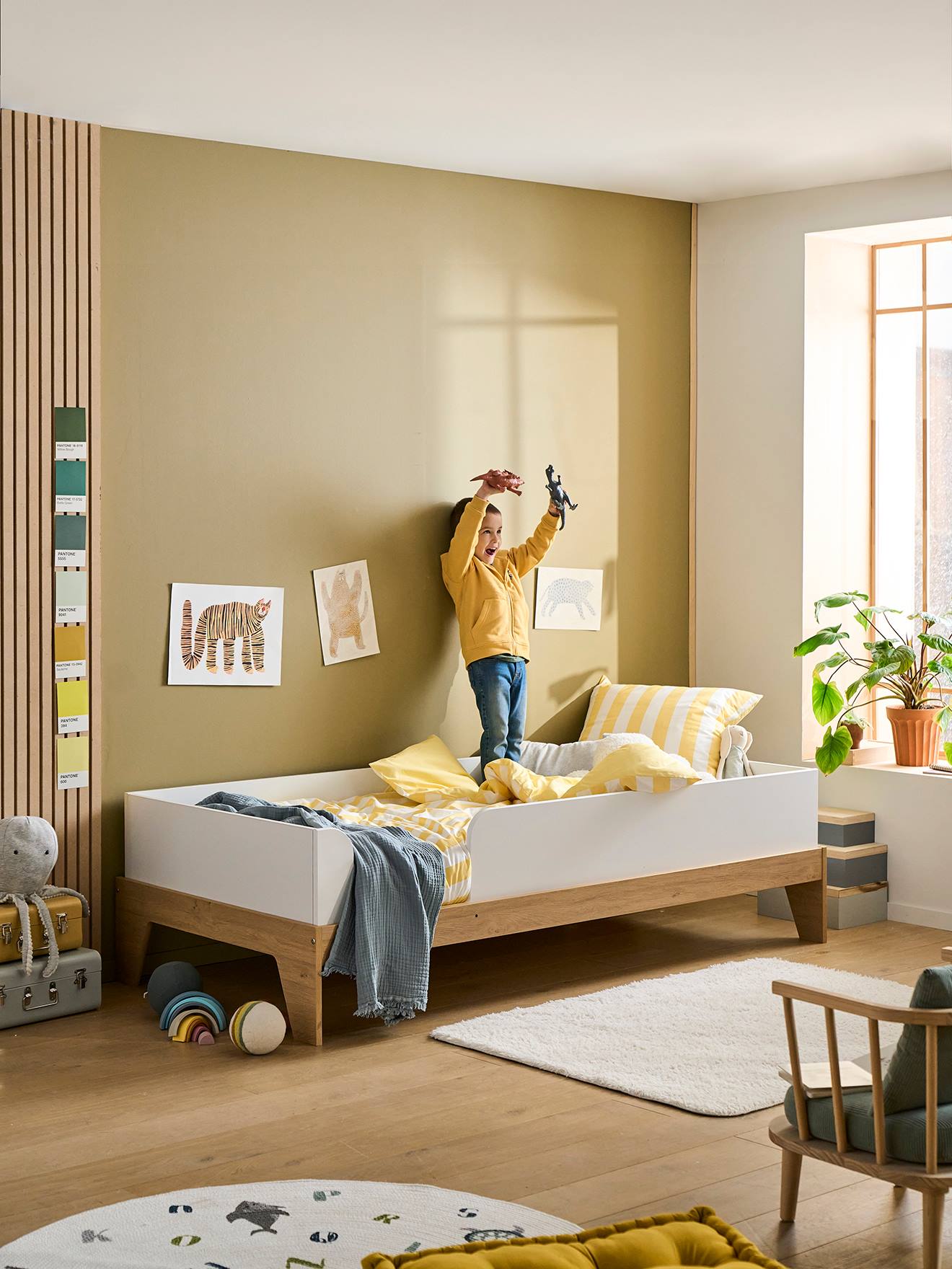 Vertbaudet 3-in-1 Kinder Hochbett - natur