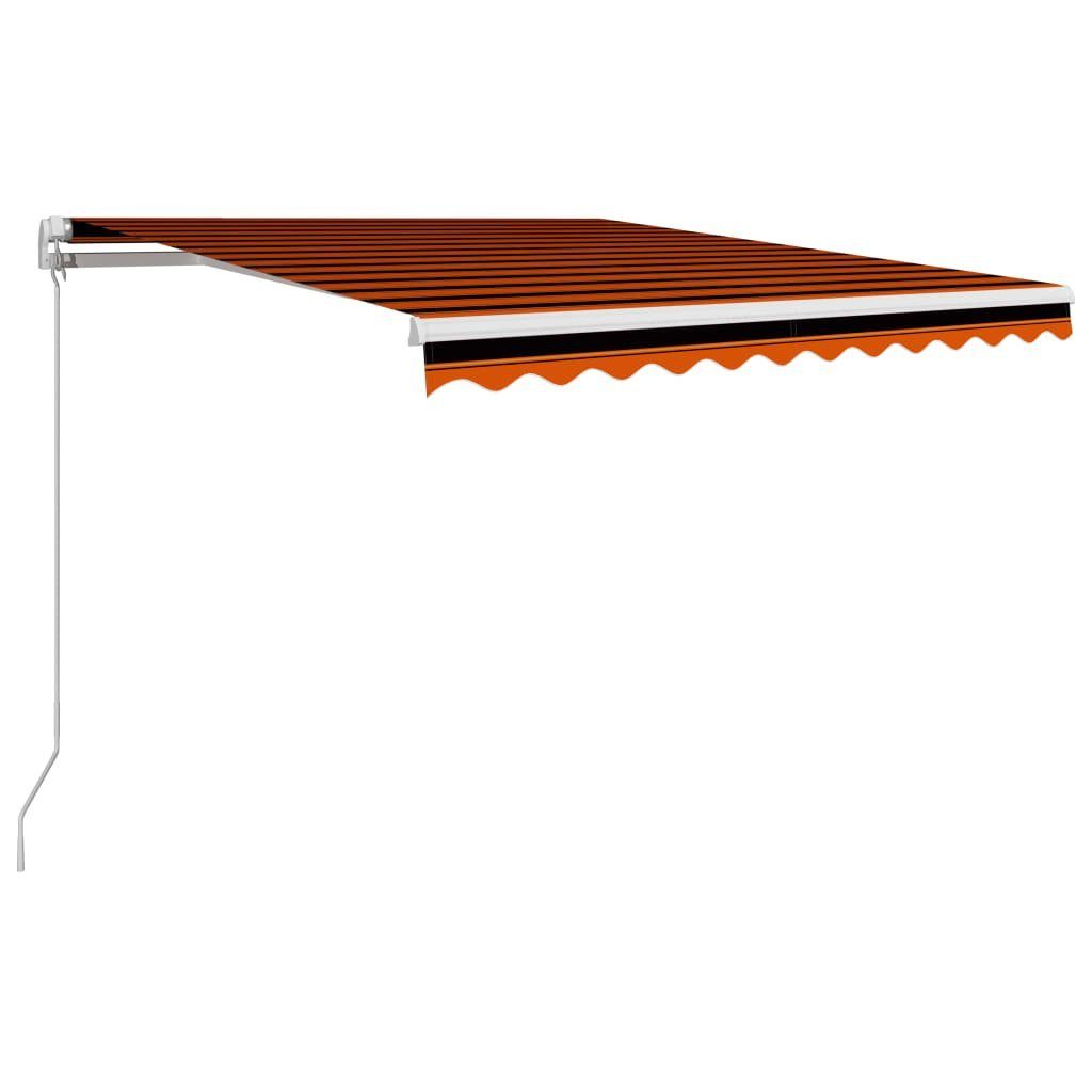 vidaXL Markise Einziehbare Markise Handbetrieben 300 x 250 cm Orange und Braun