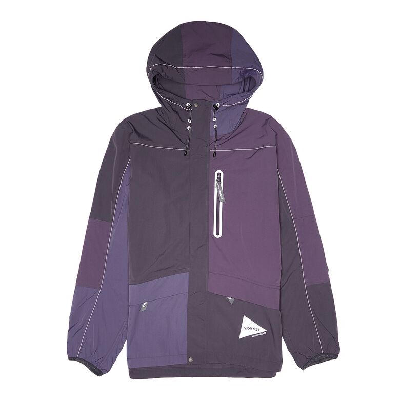 Gramicci x And Wander Patchwork Wind Hoodie multi purple