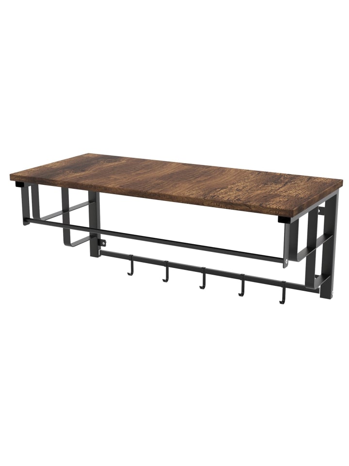 Intirilife Wandgarderobe in Dunkelbraun günstig kaufen onesize