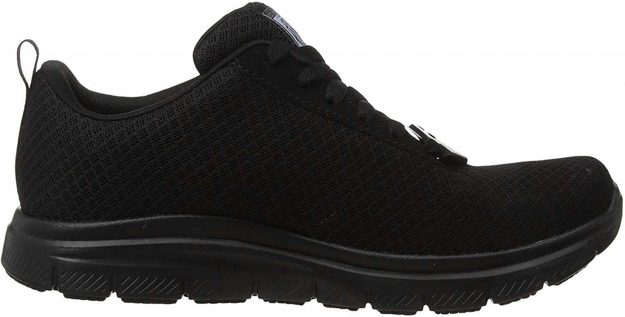 SKECHERS Freizeit Schnürer schwarz Rutschfest