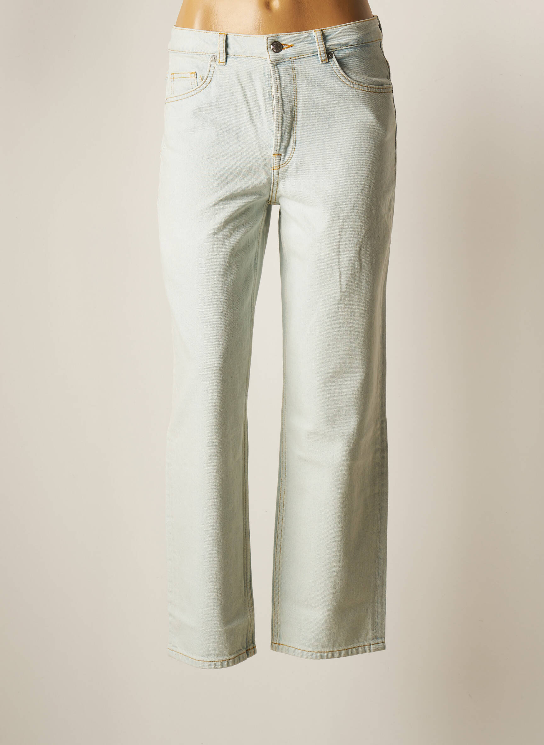 Selected Jeans Coupe Droite Femme couleur bleu