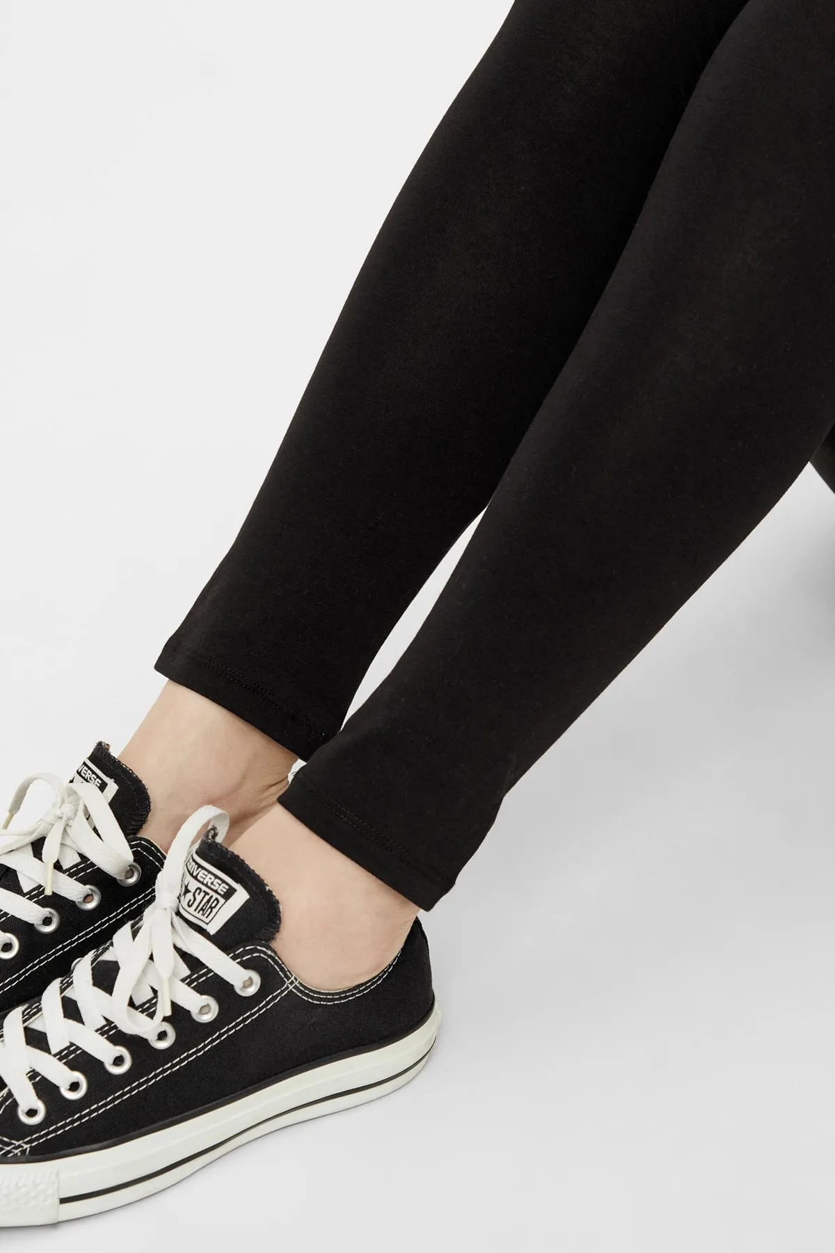 PIECES  Leggings - Schwarz - Mittlerer Bund