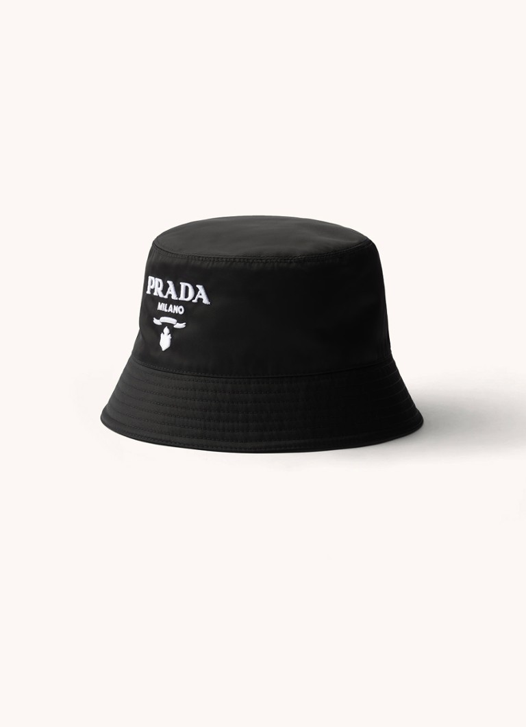 Prada Re-Nylon kibirinė skrybėlė su logotipu