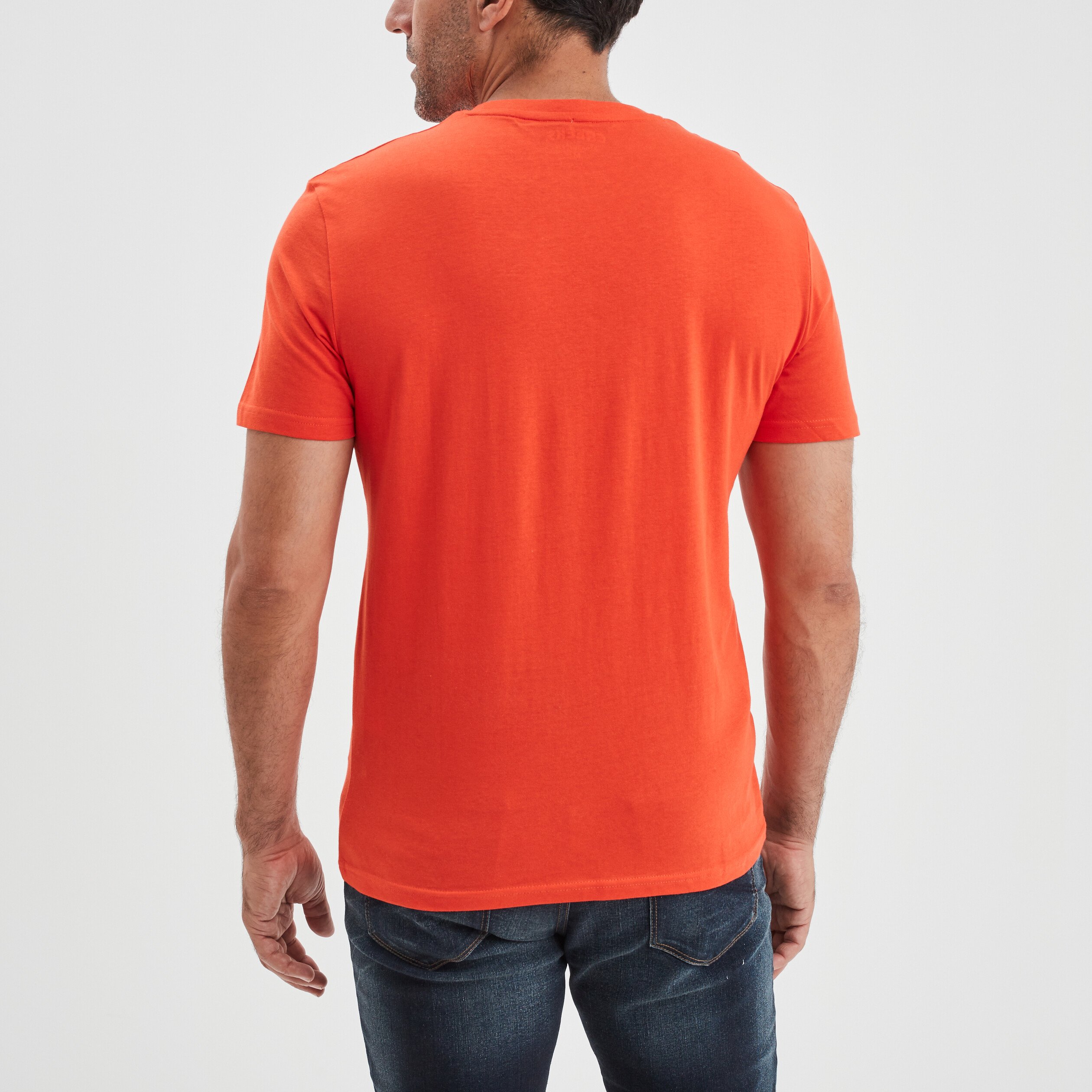 T-shirt manches courtes Creeks orange homme | La Halle