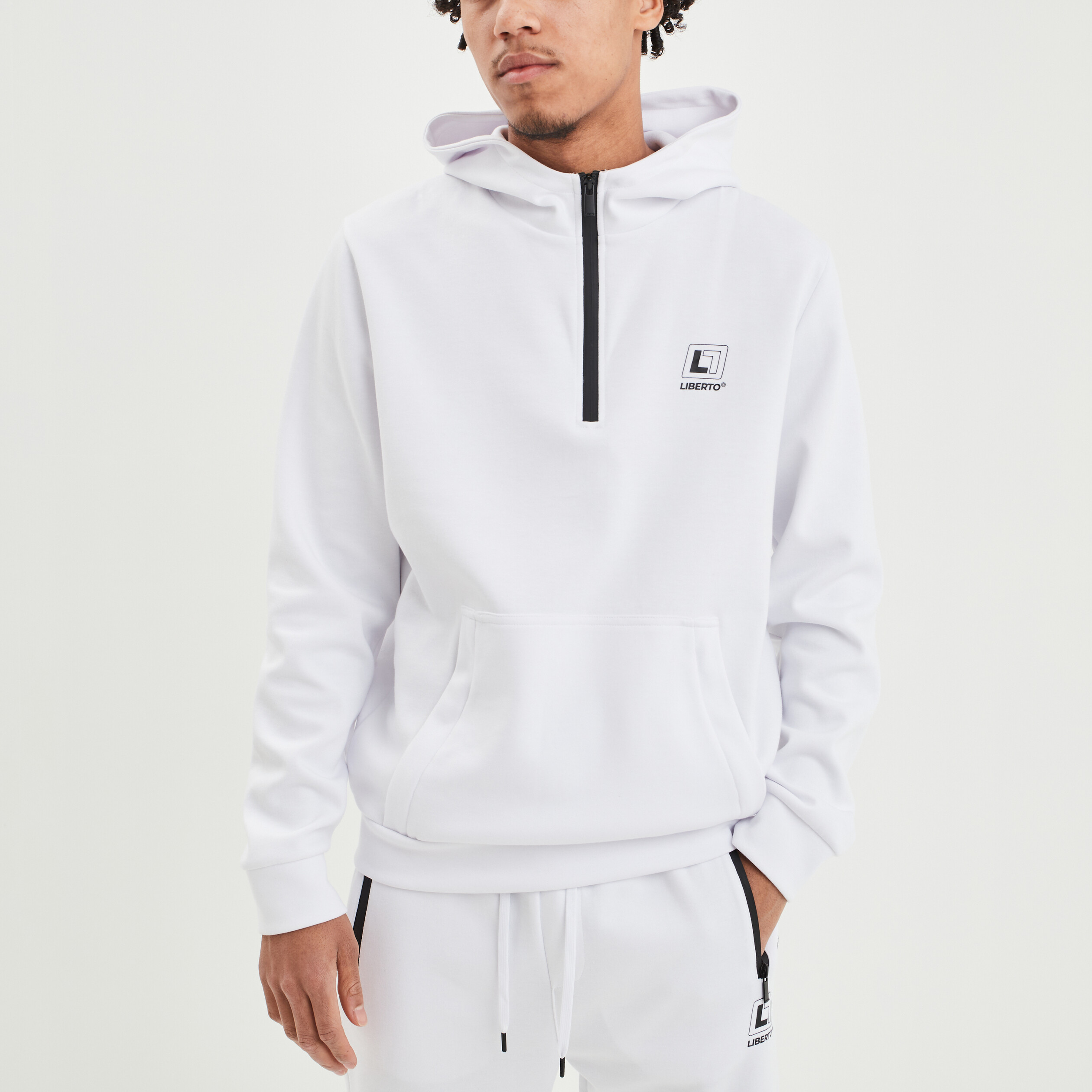 Sweat à capuche hoodie Liberto blanc homme | La Halle
