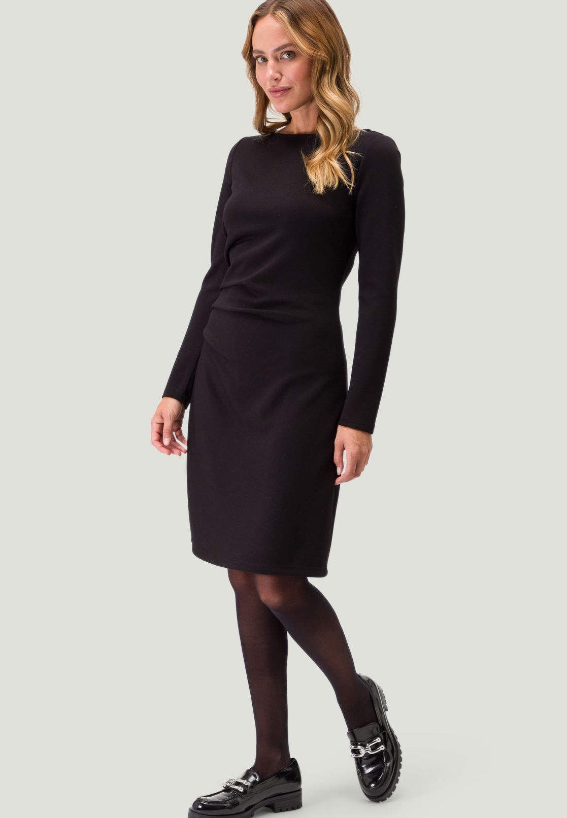 Sweatkleid mit Raffungen
