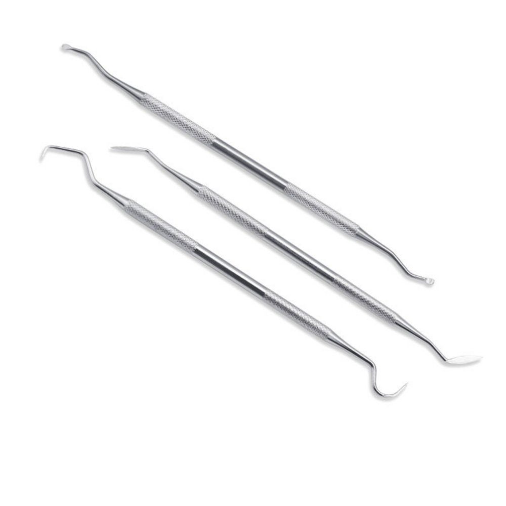 EBUY Zahnpflege-Set Profi-Set für Zahnpflege Edelstahl 6-teilig Silber, 6-tlg.