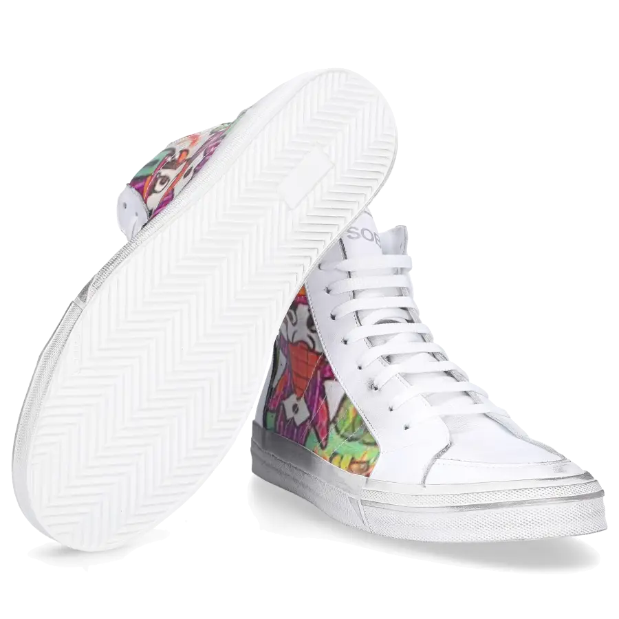 305 SOBE - Sneaker high ALEC Kalbsleder - weiß