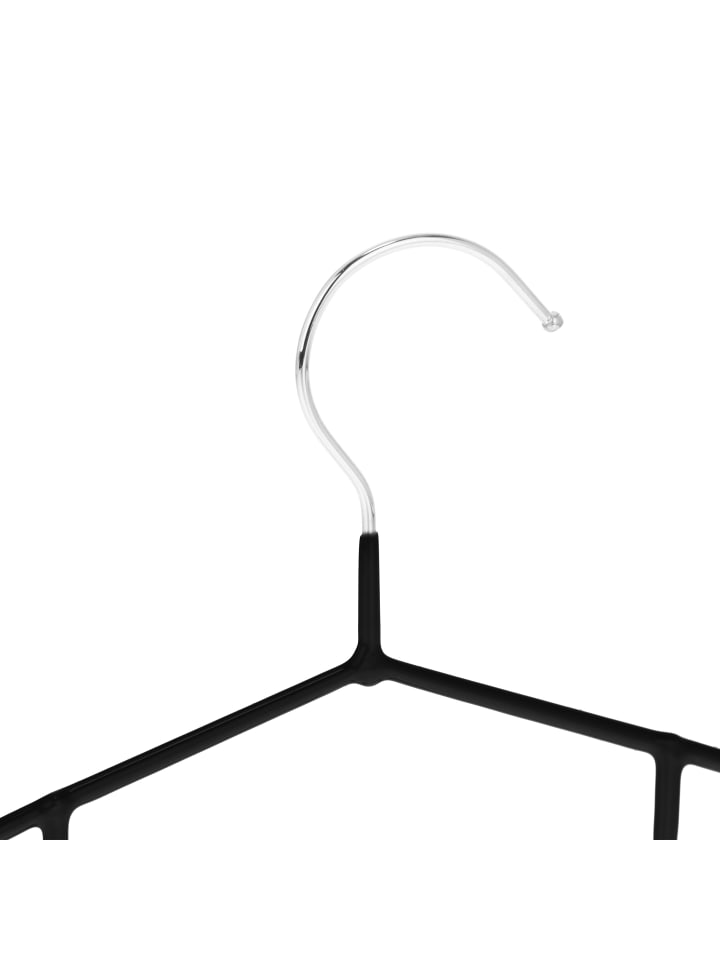 relaxdays 24x Kleiderbügel in Schwarz günstig kaufen onesize
