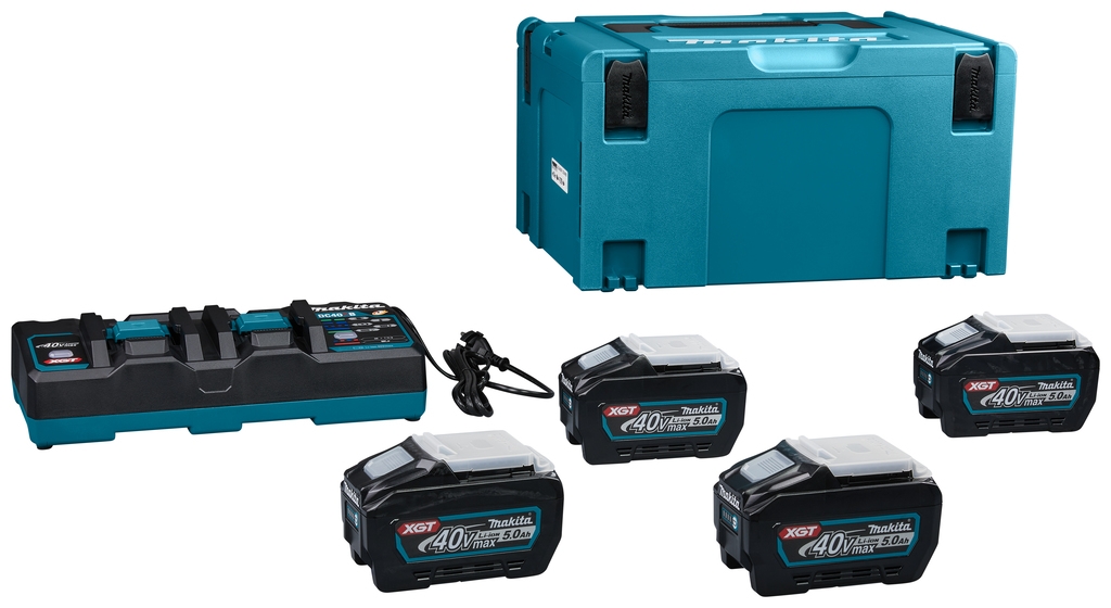 Makita pribor 191U42-2 Startset XGT DC40RB Duolader + 4 x Accu BL4050F 40V max 5.0Ah u MBoxu