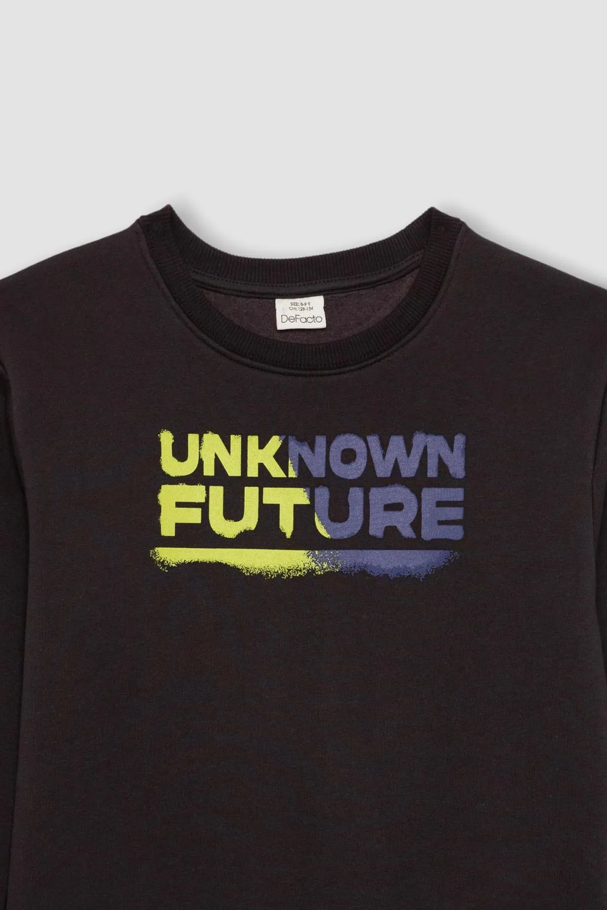 DeFacto  Bedrucktes, dickes Jungen-Sweatshirt mit Rundhalsausschnitt