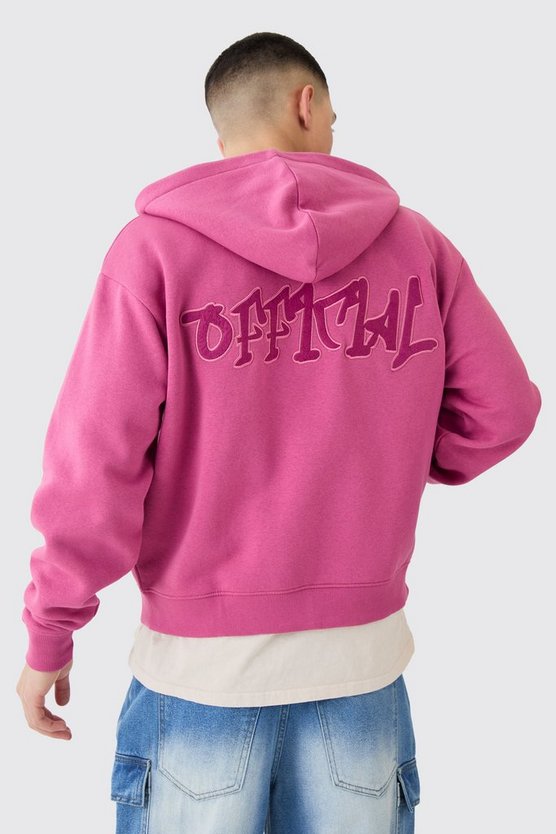Kastiger Official Hoodie mit Graffiti-Print und Reißverschluss