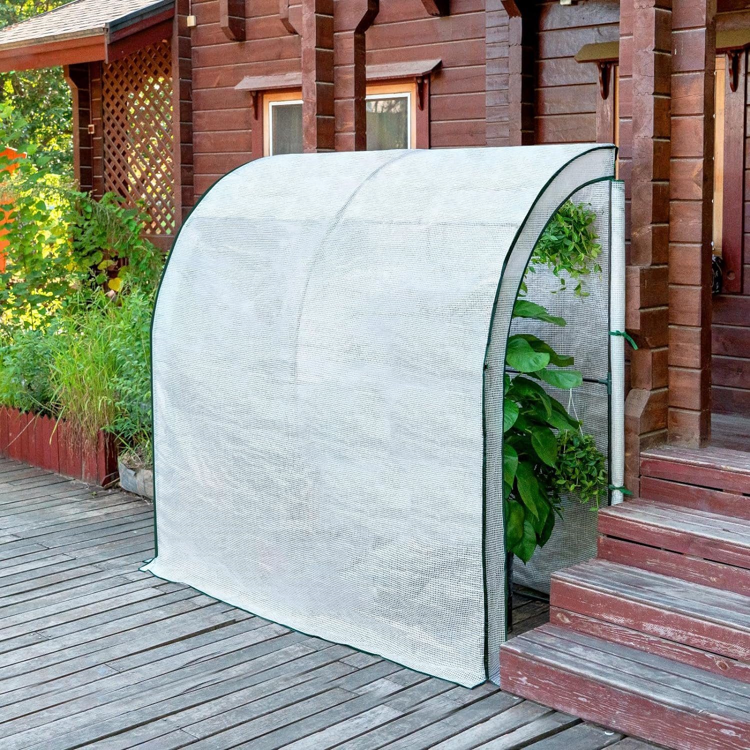 Woltu Gewächshaus, BxTxH: 200 x 100 x 210,00 cm, PE-Plane mit Rolltüren
