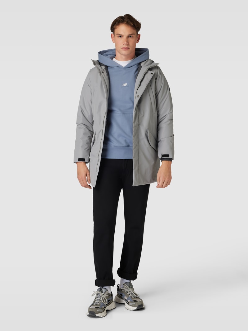 Parka mit Brusttasche Modell 'CARL' in hellgrau