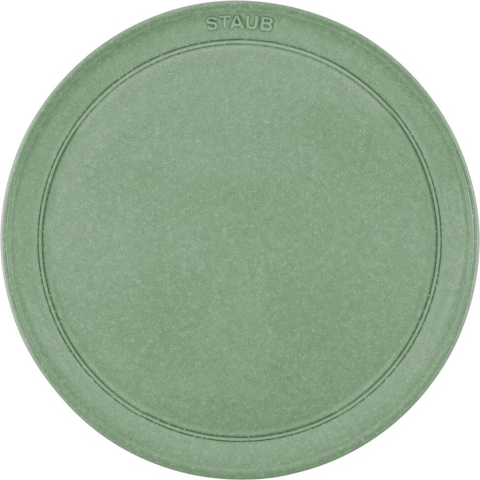 Teller flach 26 cm, Keramik, Salbeigrün
