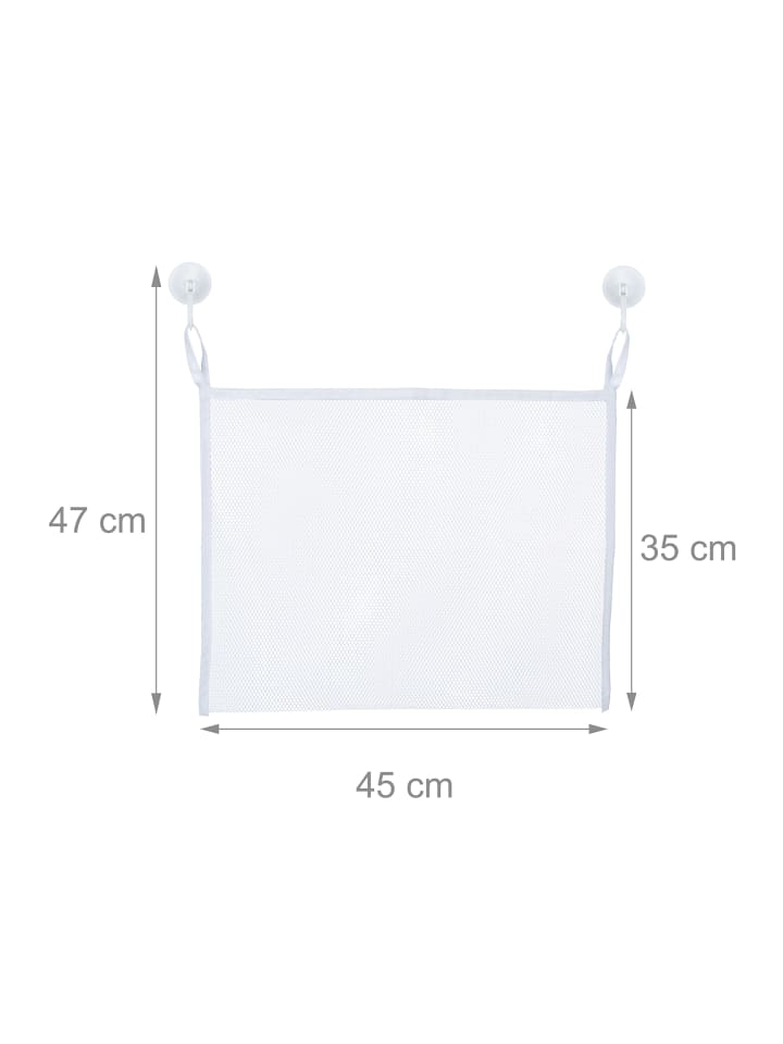 relaxdays 2 x Badespielzeug Aufbewahrung in Weiß - (B)45 x (H)35 cm günstig kaufen onesize