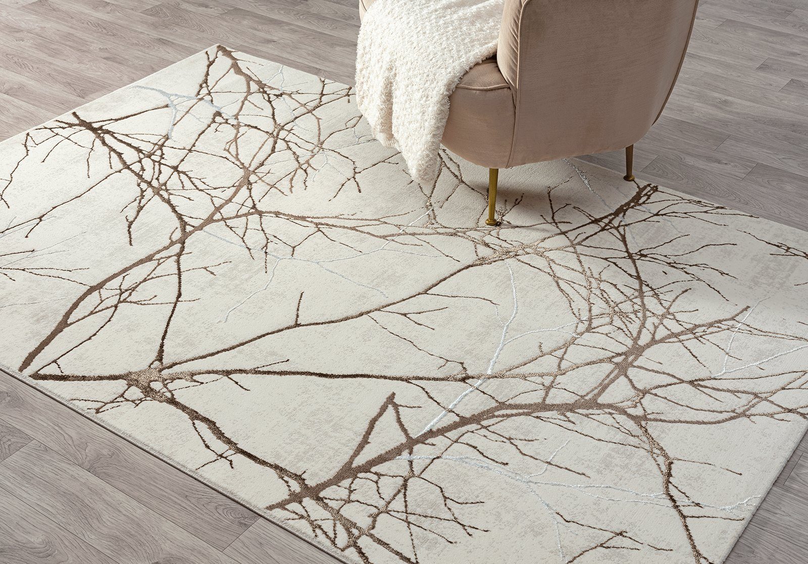 Teppich Mila moderner Teppich, elegant glänzender Kurzflor, the carpet, Rechteck, Höhe: 8 mm, Wohnzimmer, Schlafzimmer, Modern, Glanzeffekt