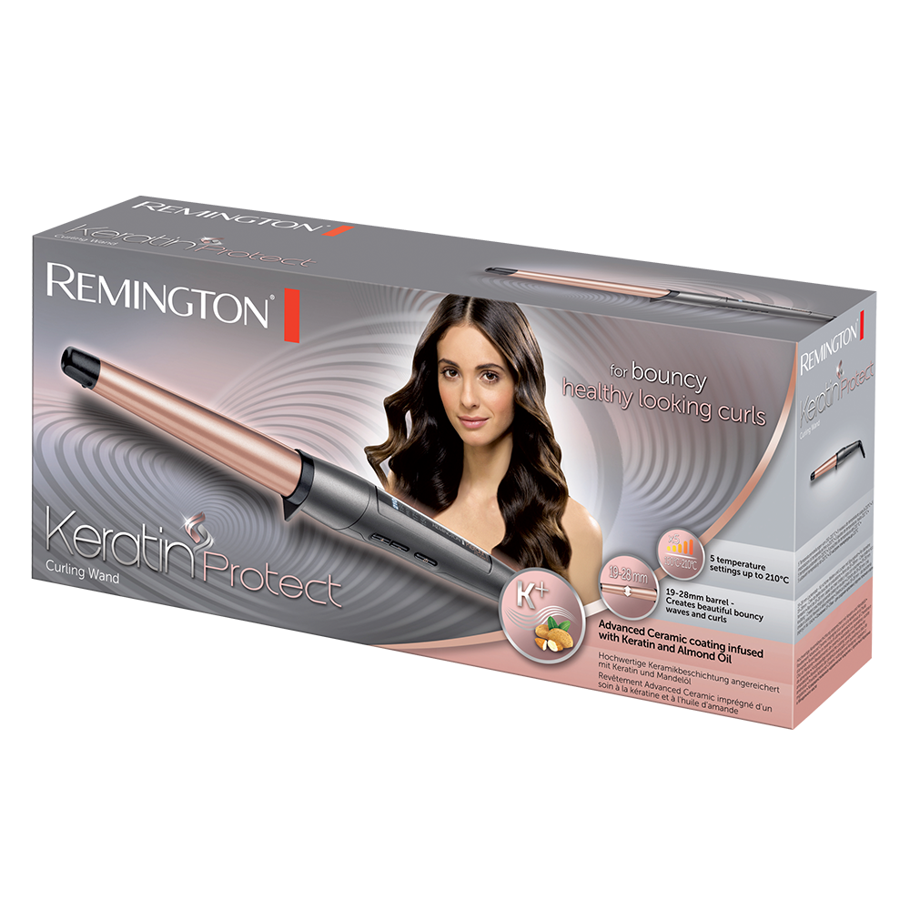 Keratin Protect kegelförmiger Lockenstab