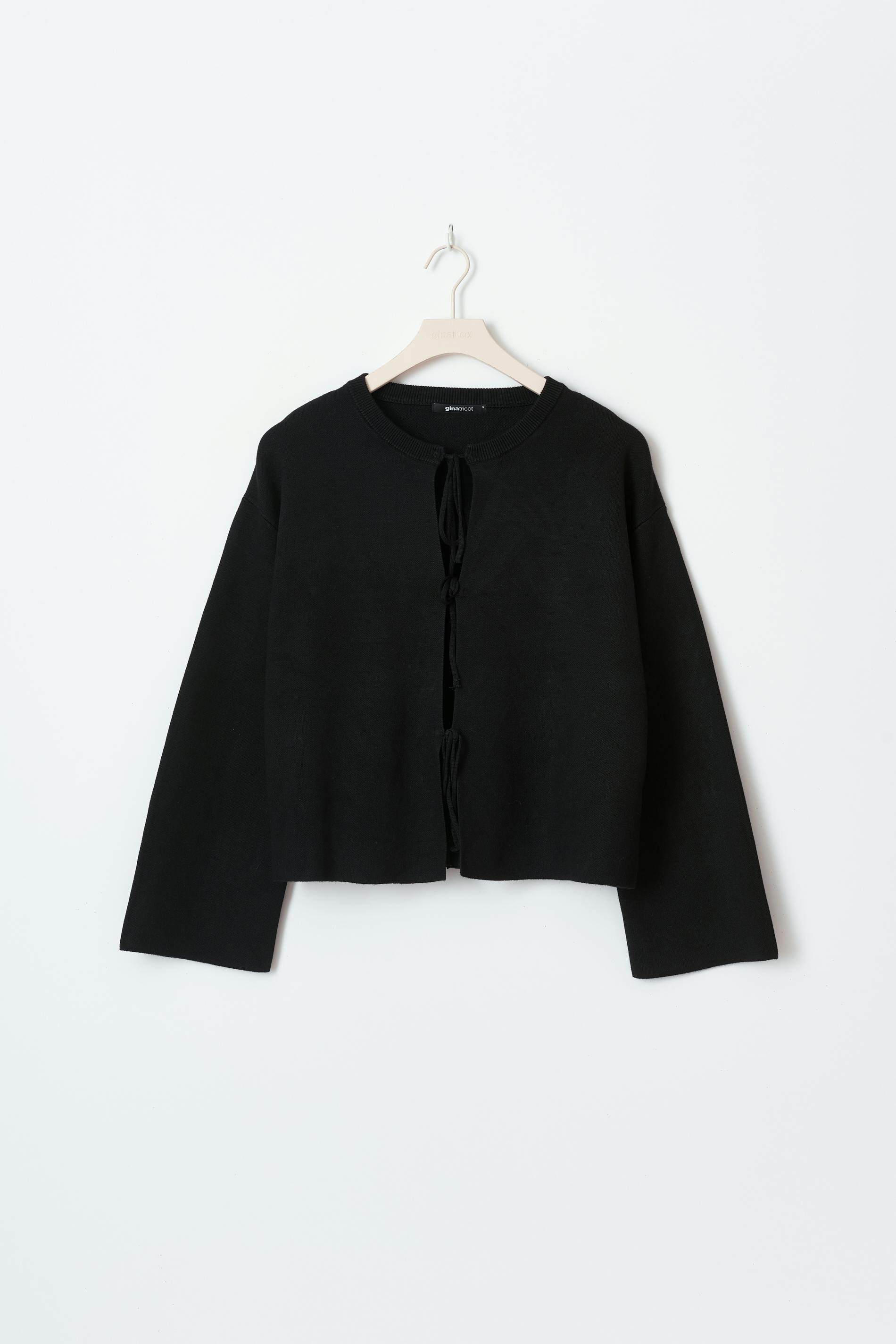 Knitted tie cardigan