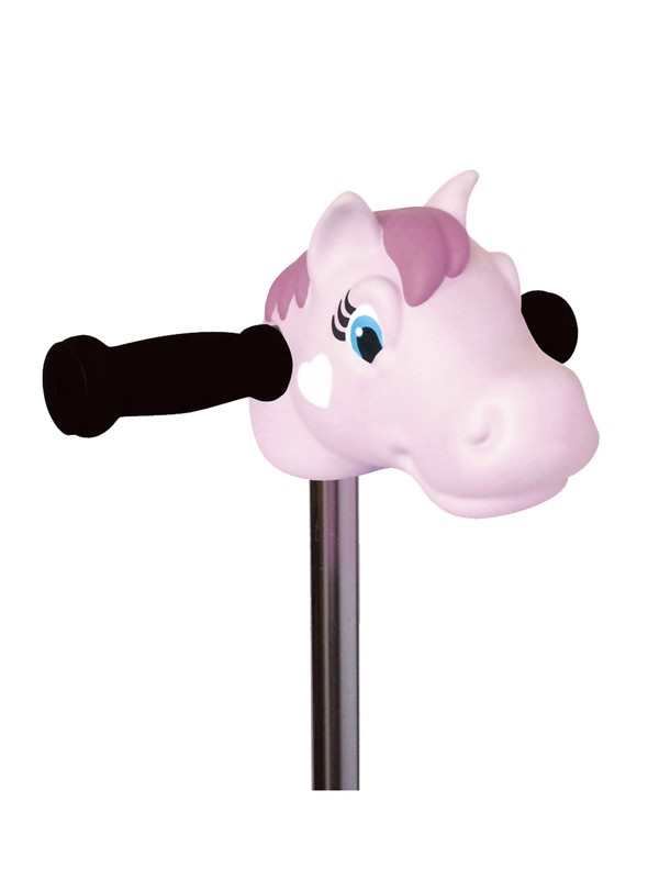 Tête de trottinette poney rose