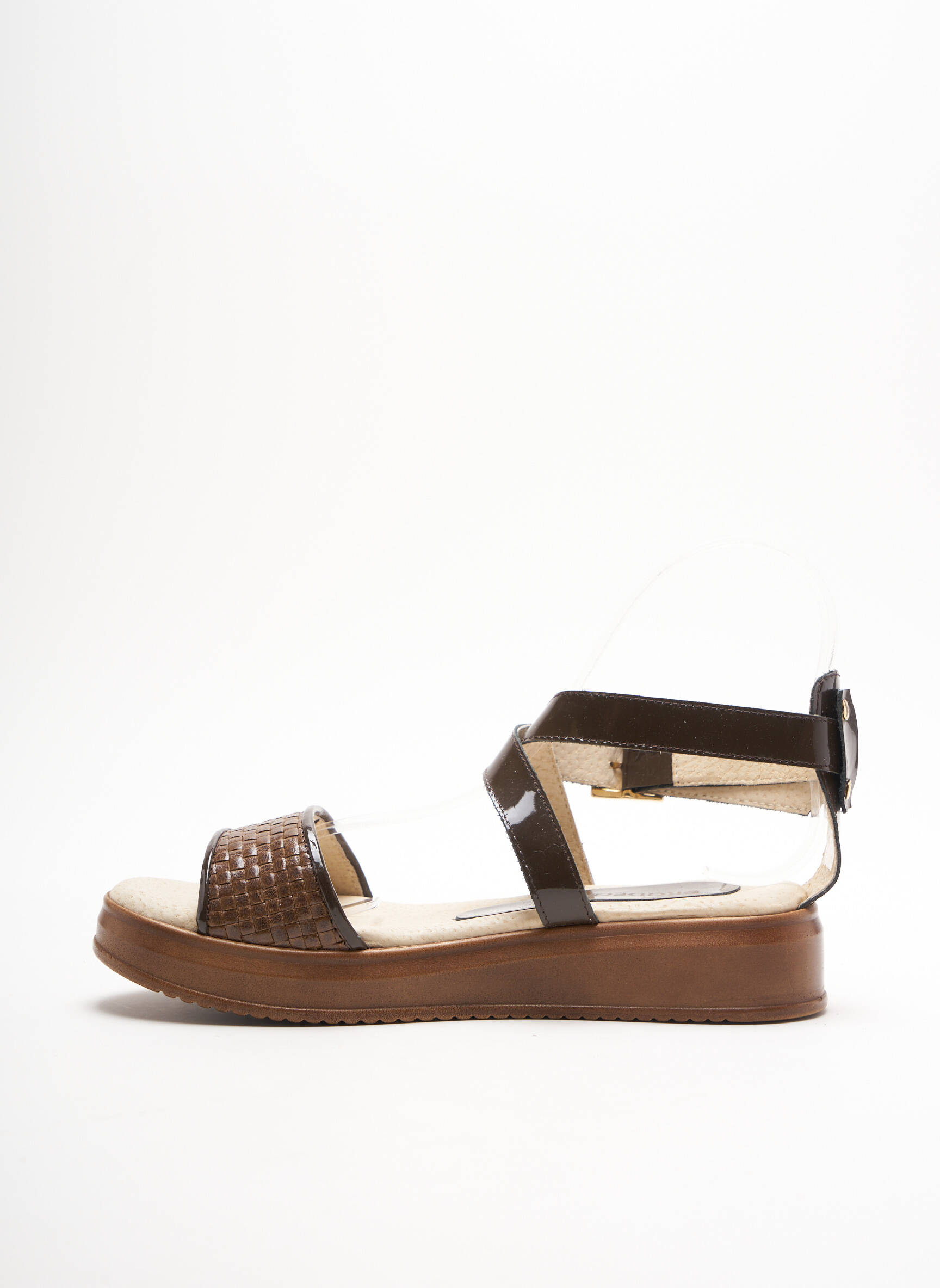 Brodequins Sandales Nu Pieds Femme couleur marron