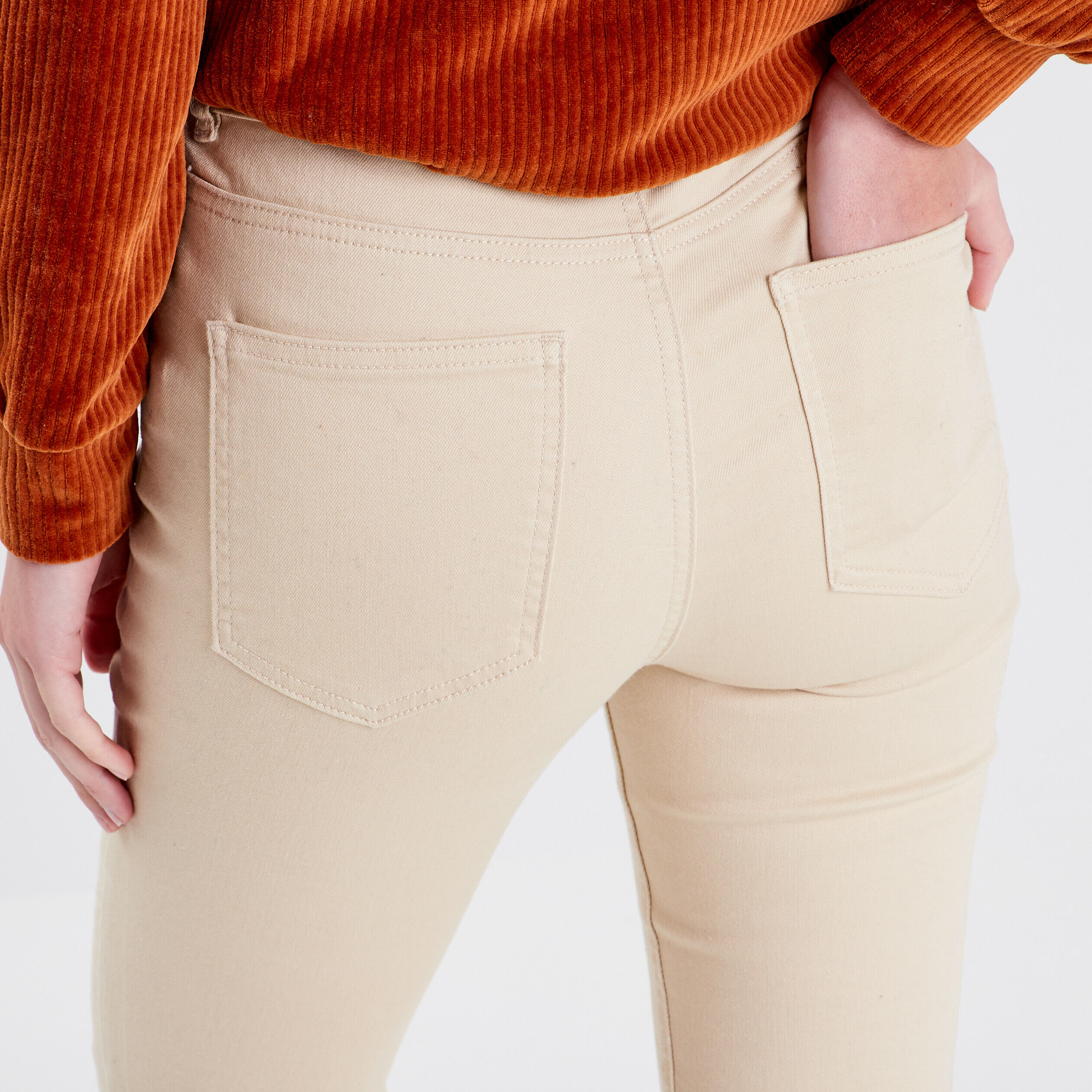 Jeans flare taille haute sable femme | Cache Cache