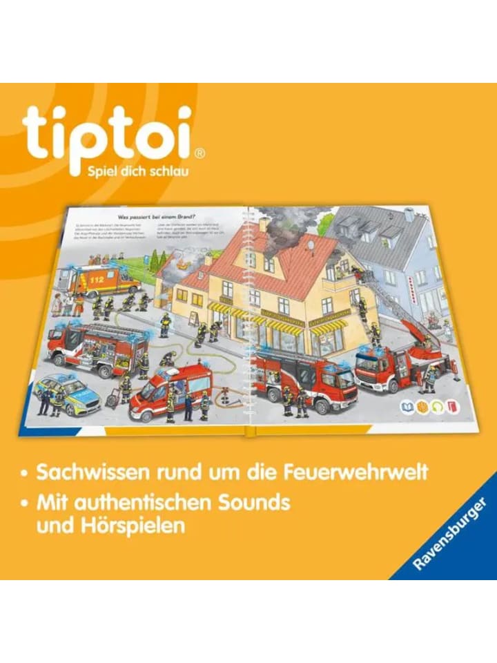 Ravensburger tiptoi® Wieso? Weshalb? Warum? Bei der Feuerwehr günstig kaufen onesize