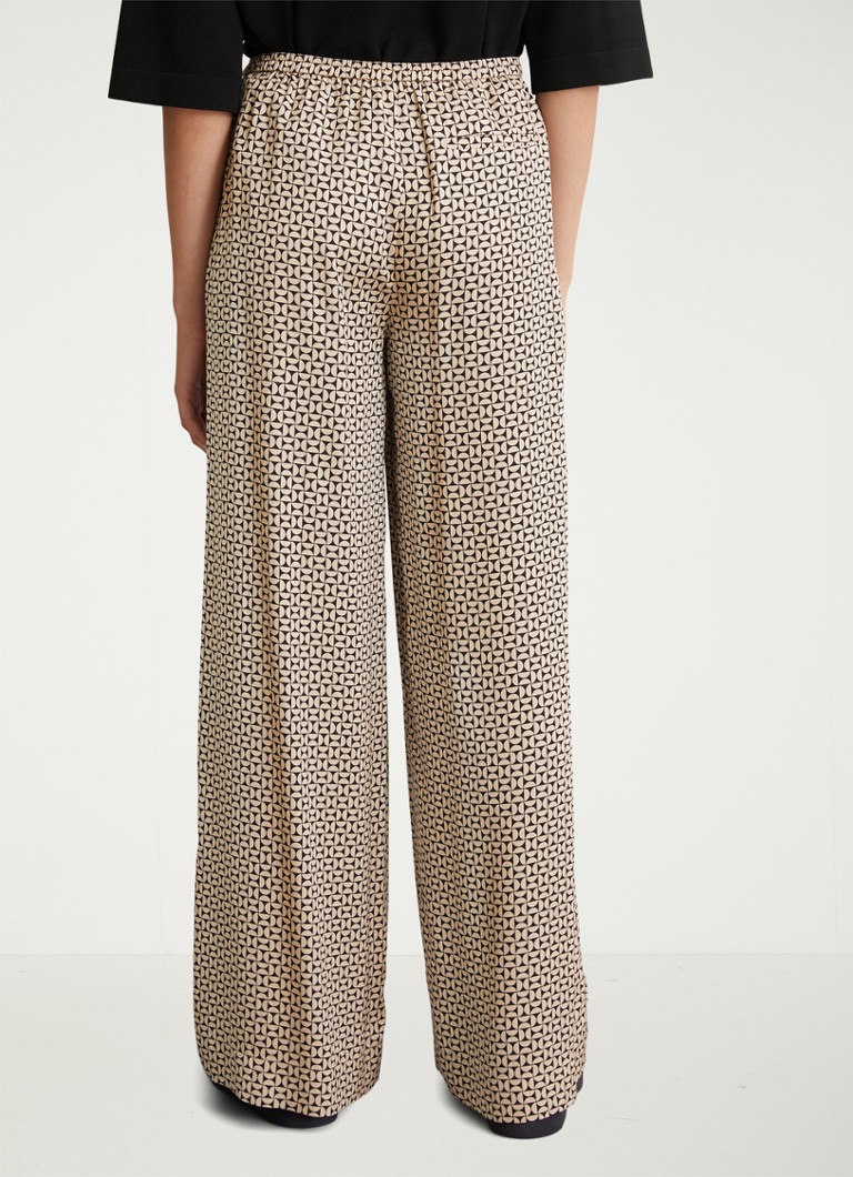 Marc O'Polo high-waist wide-fit trousers with graphic print