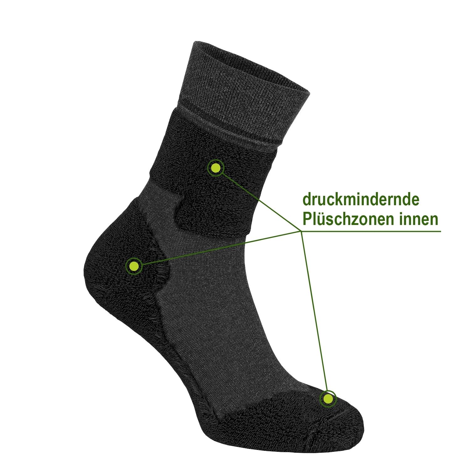 F5 Funktionssocken mit Plüschsohle