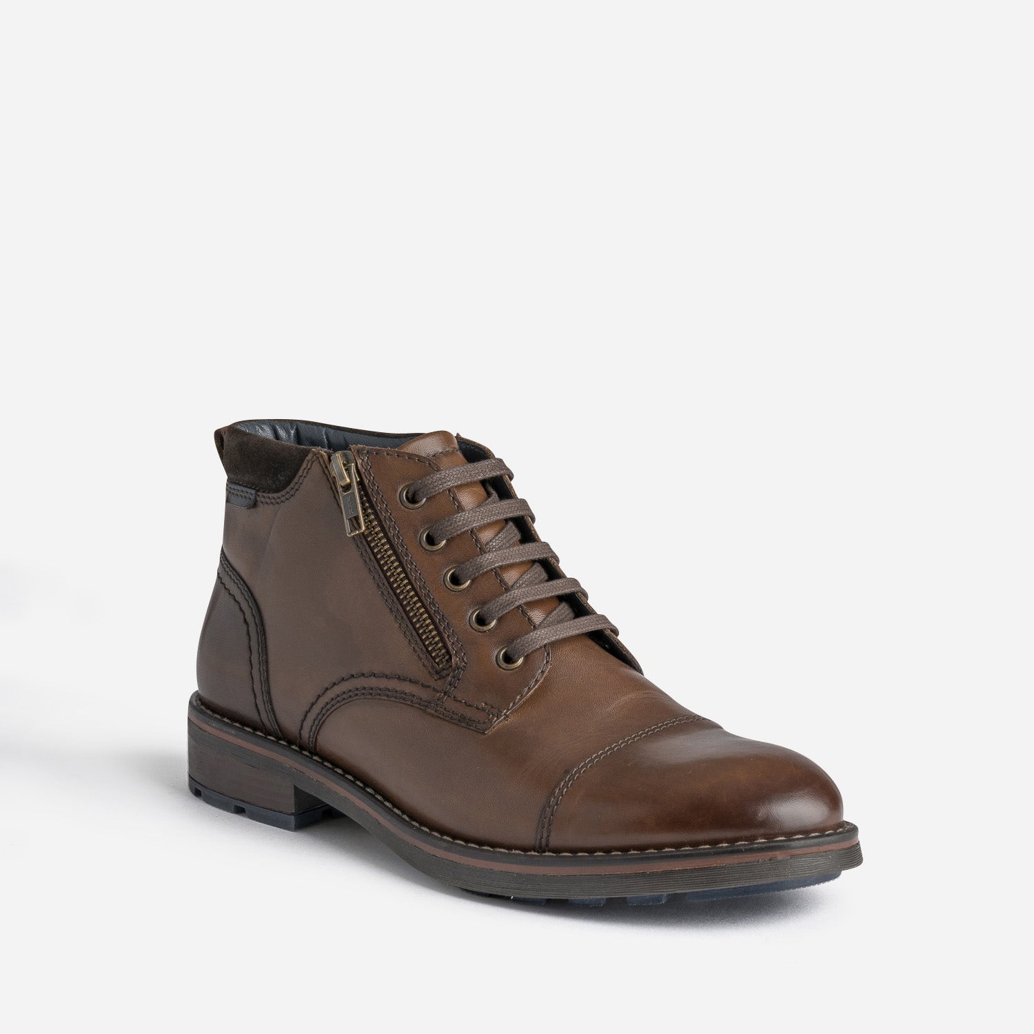 Boots à lacet marron en cuir