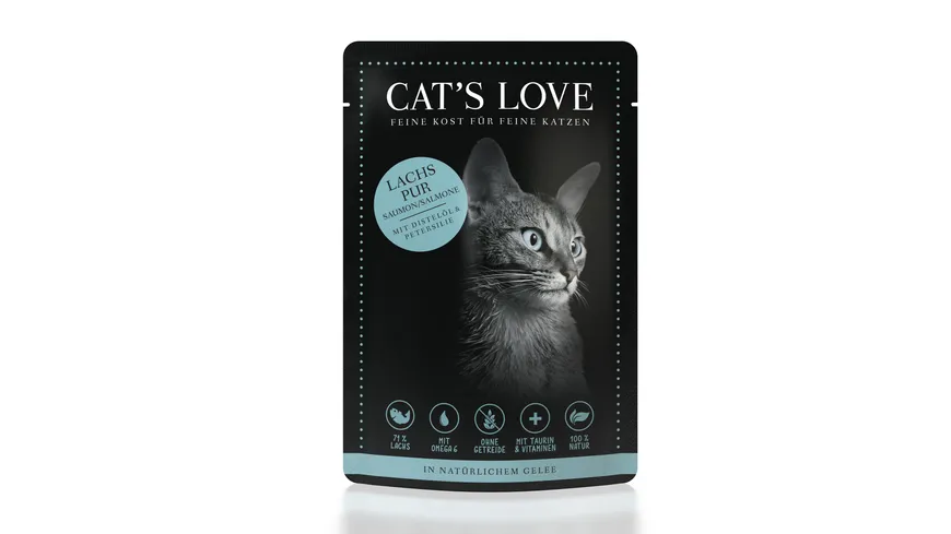CAT'S LOVE  Katzennassfutter Lachs Pur 85 g