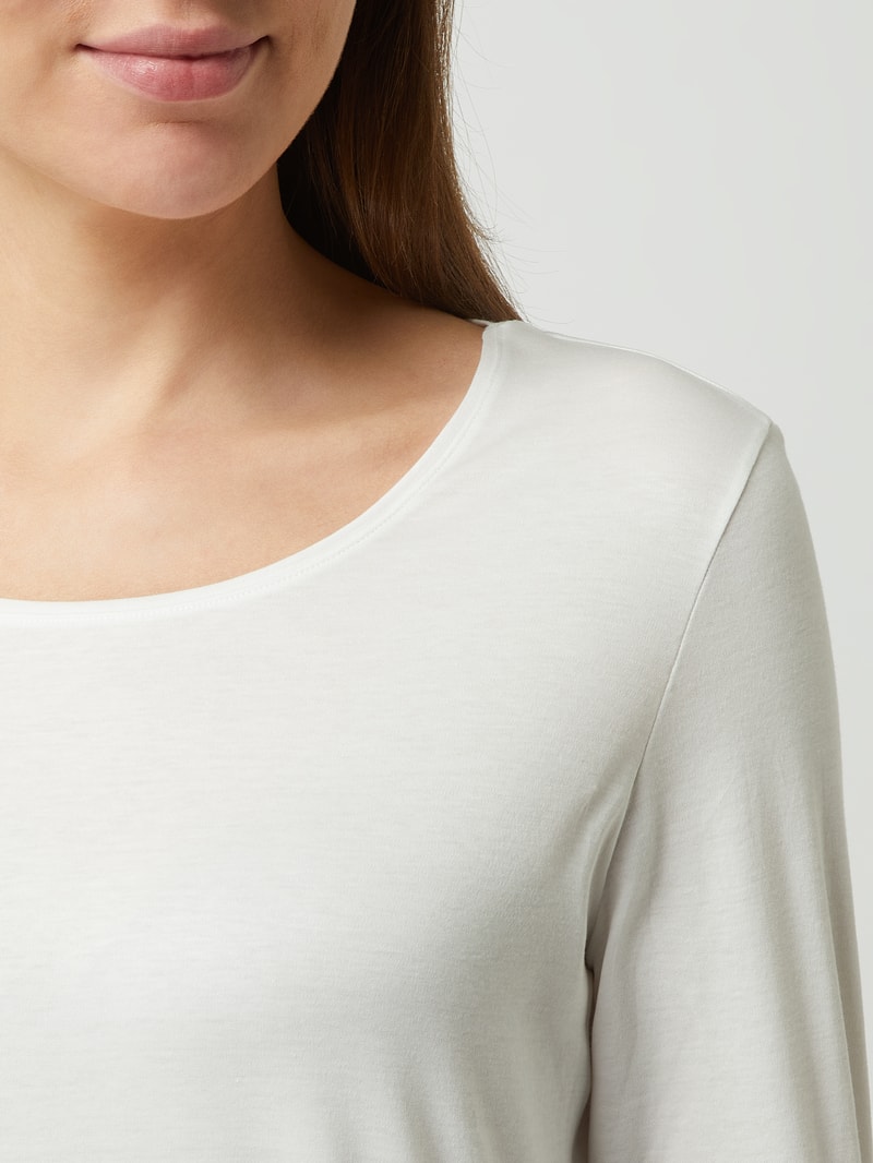 Pyjama-Oberteil aus Baumwolle in offwhite