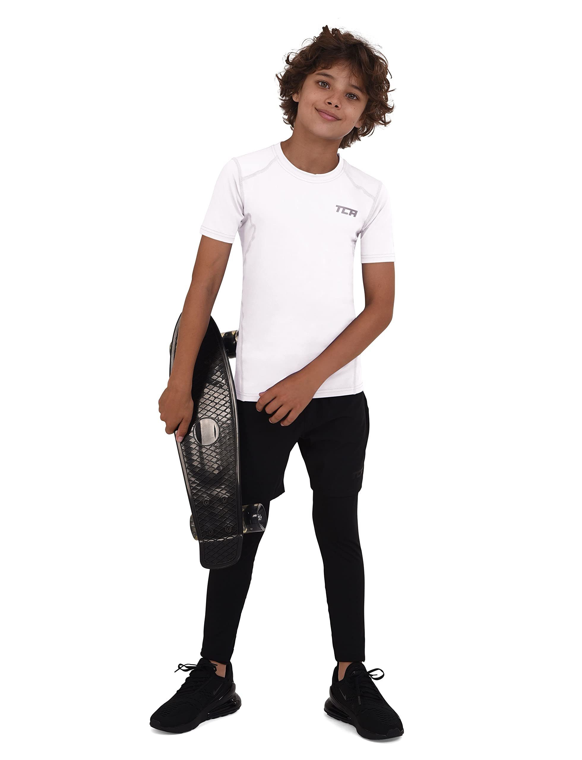 TCA Funktionsunterhemd TCA Herren HyperFusion Sportshirt, kurzärmlig, elastisch - Weiss