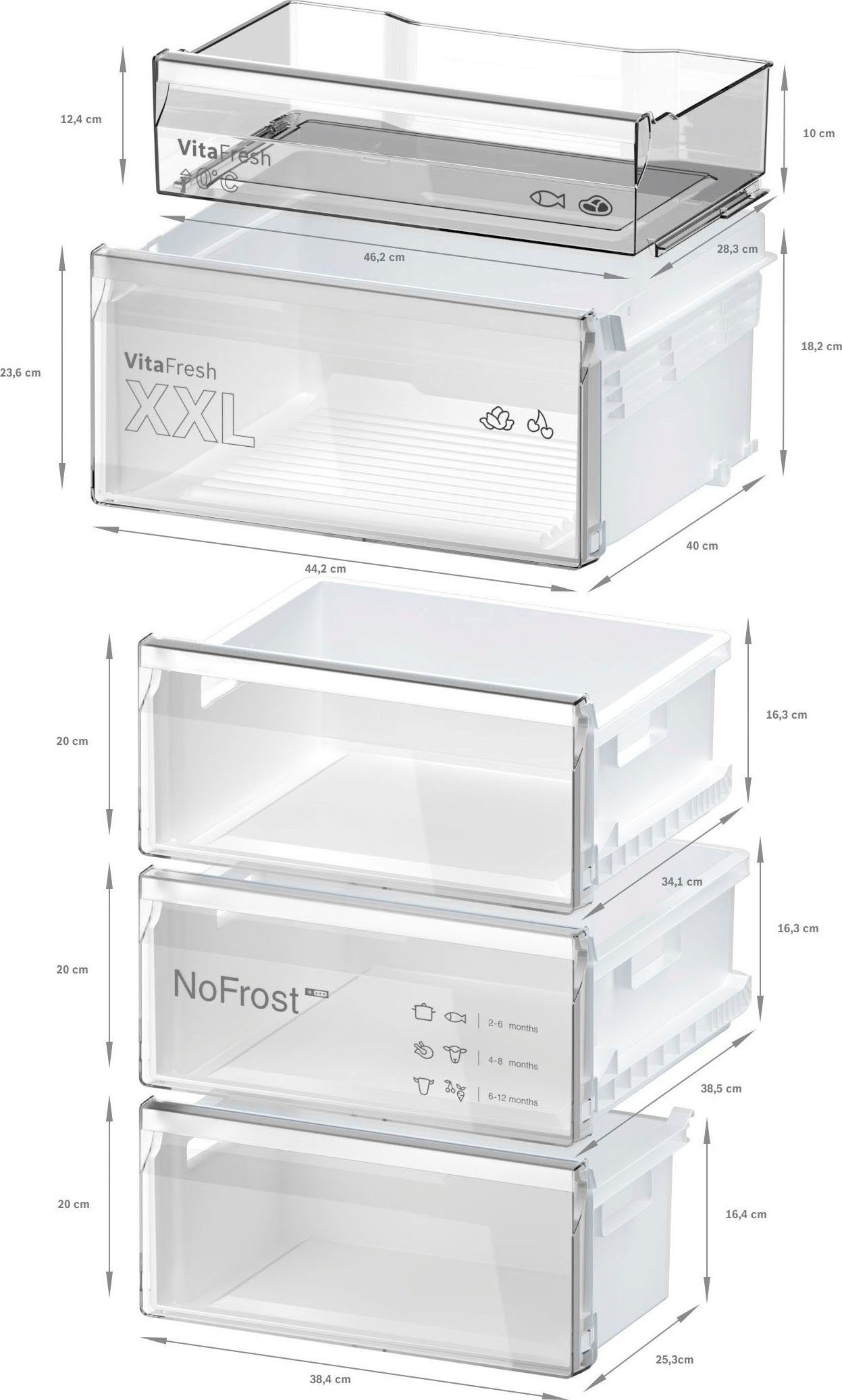 BOSCH Kühl-/Gefrierkombination KGN39OXBT, 203 cm hoch, 60 cm breit