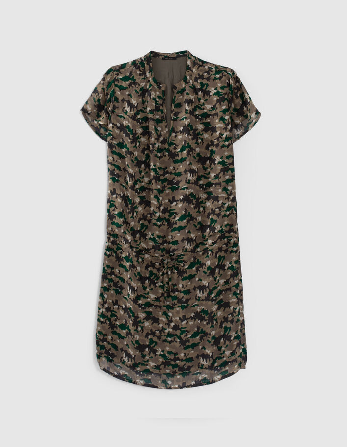 Robe lichen imprimé green camo Femme