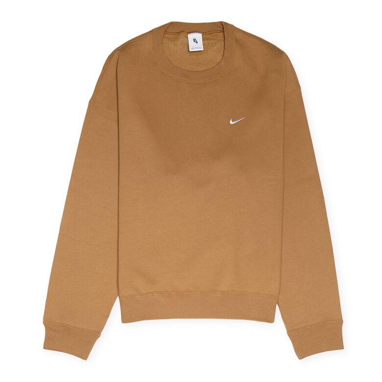 NIKE NRG Solo Swoosh Fleece Crew ale brown/white