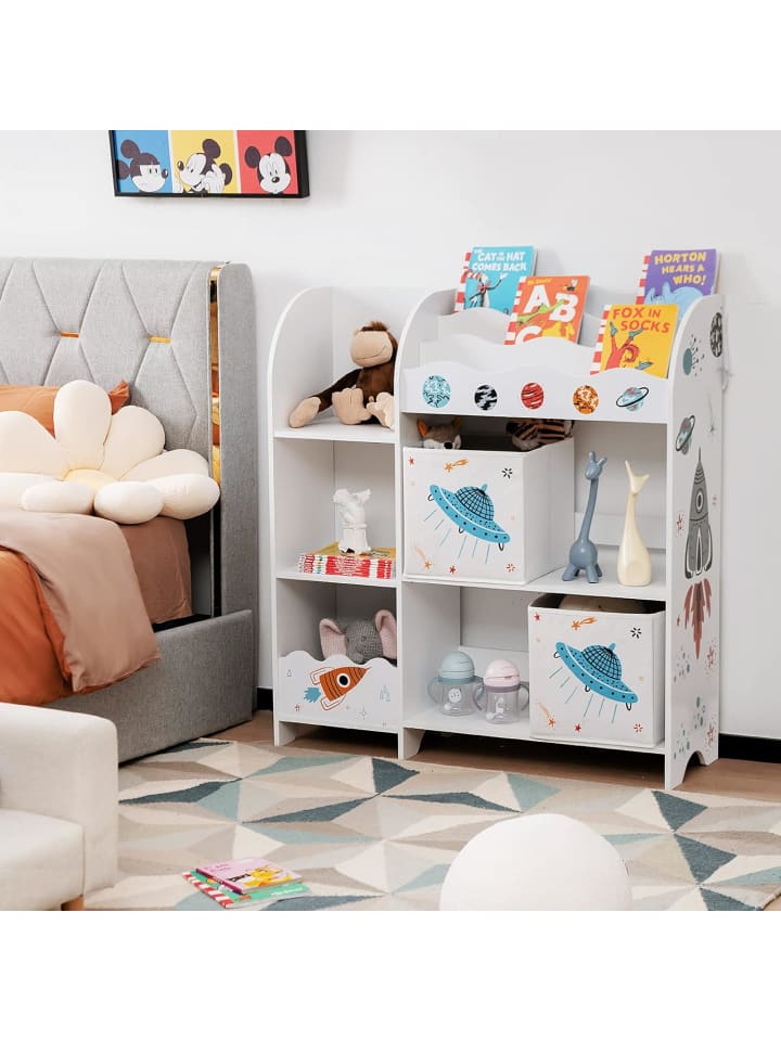 COSTWAY Spielzeug-Organizer 93x30x102cm in Weiß günstig kaufen onesize