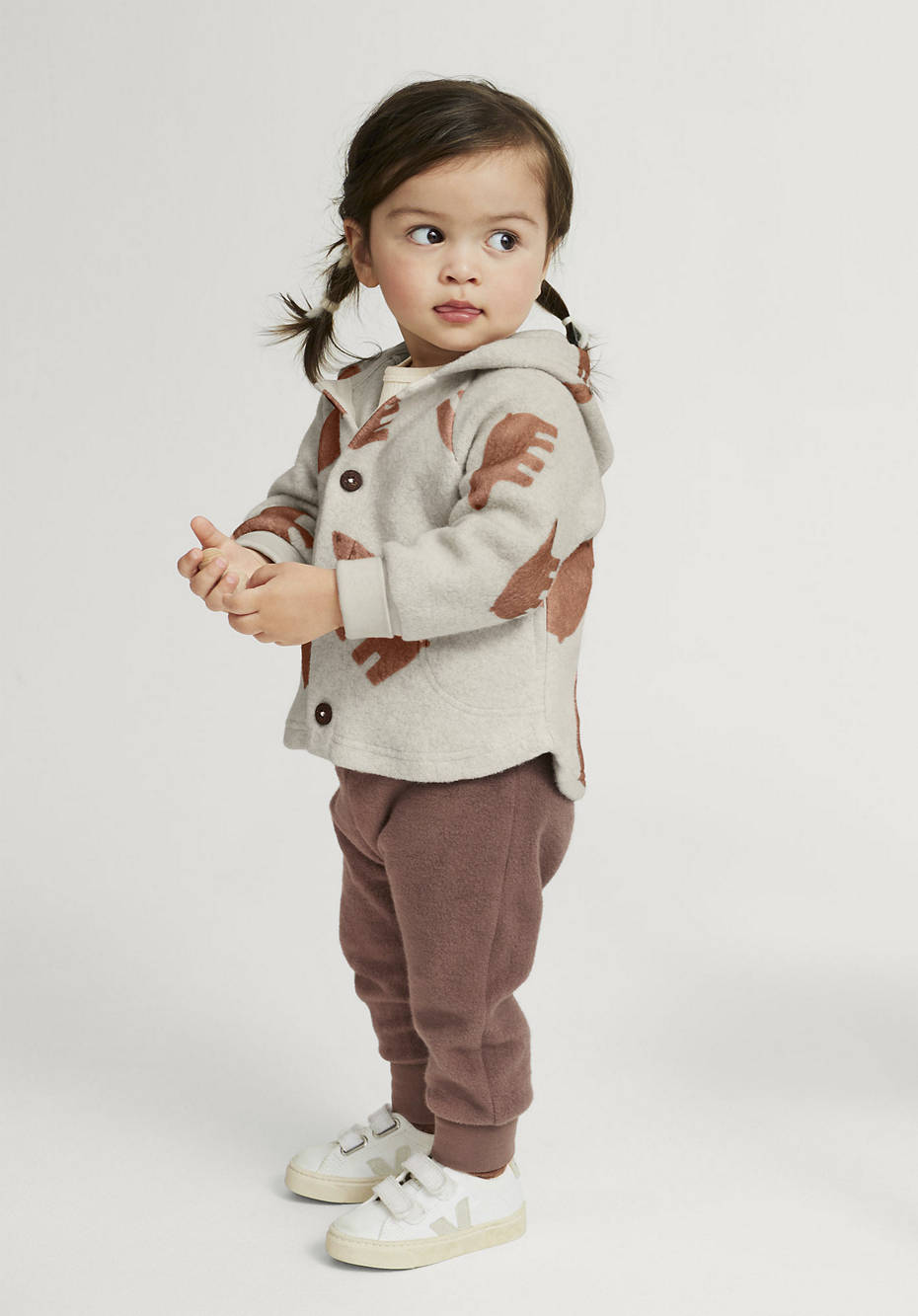 Fleece-Jacke aus reiner Bio-Baumwolle