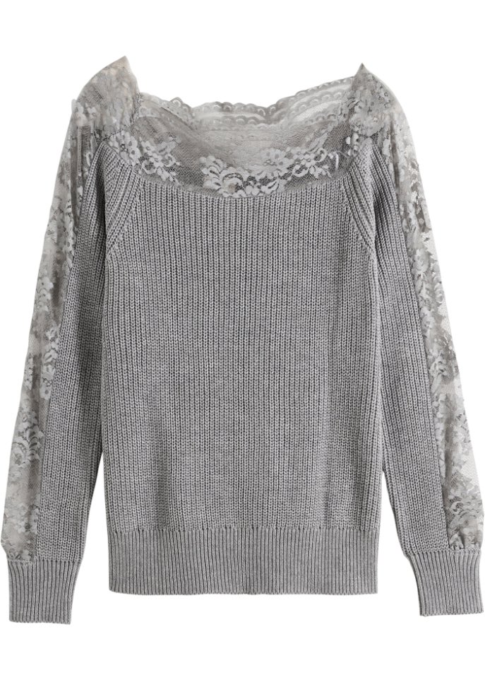 Pullover mit Spitze