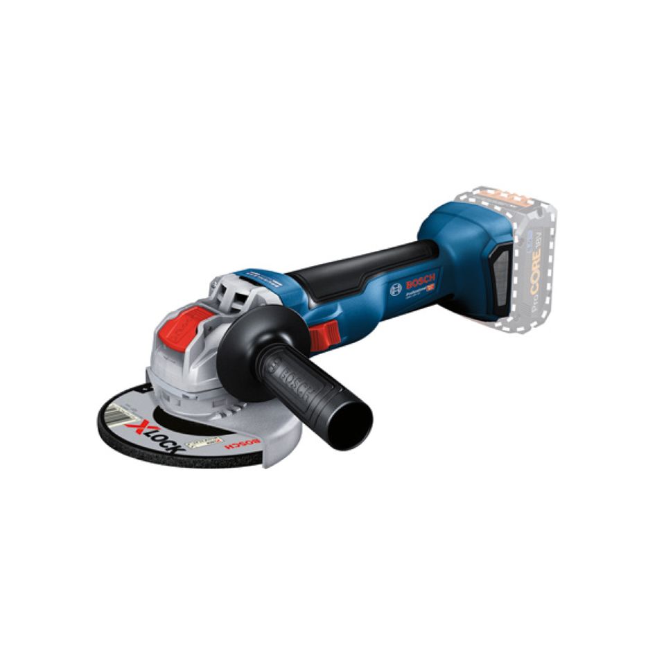 Akumuliatorinis kampinis šlifuoklis „Bosch Blue 06017B0100 X-LOCK GWX 18 V-10“ (be baterijų ir įkroviklio)