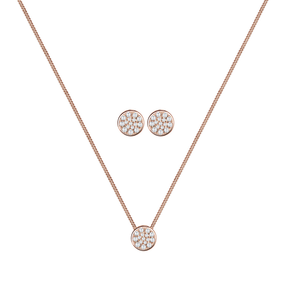 Elli Elli Ensemble de Bijoux Rond Femme  Argent (925/1000) Cristaux de Zircone Bijoux