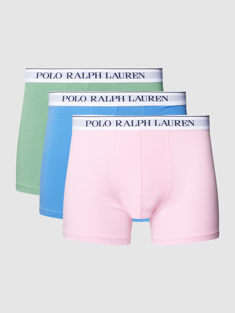 Trunks mit elastischem Logo-Bund im 3er-Pack in rosa