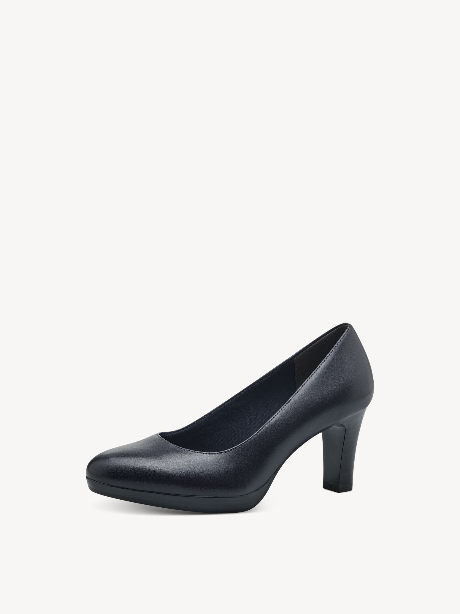 Escarpin en cuir - bleu