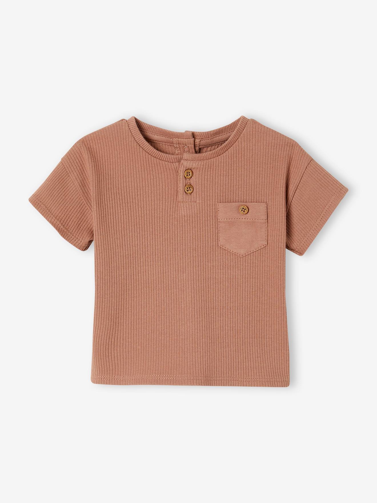 Vertbaudet 2er-Pack Baby T-Shirts mit Bio-Baumwolle - mokka