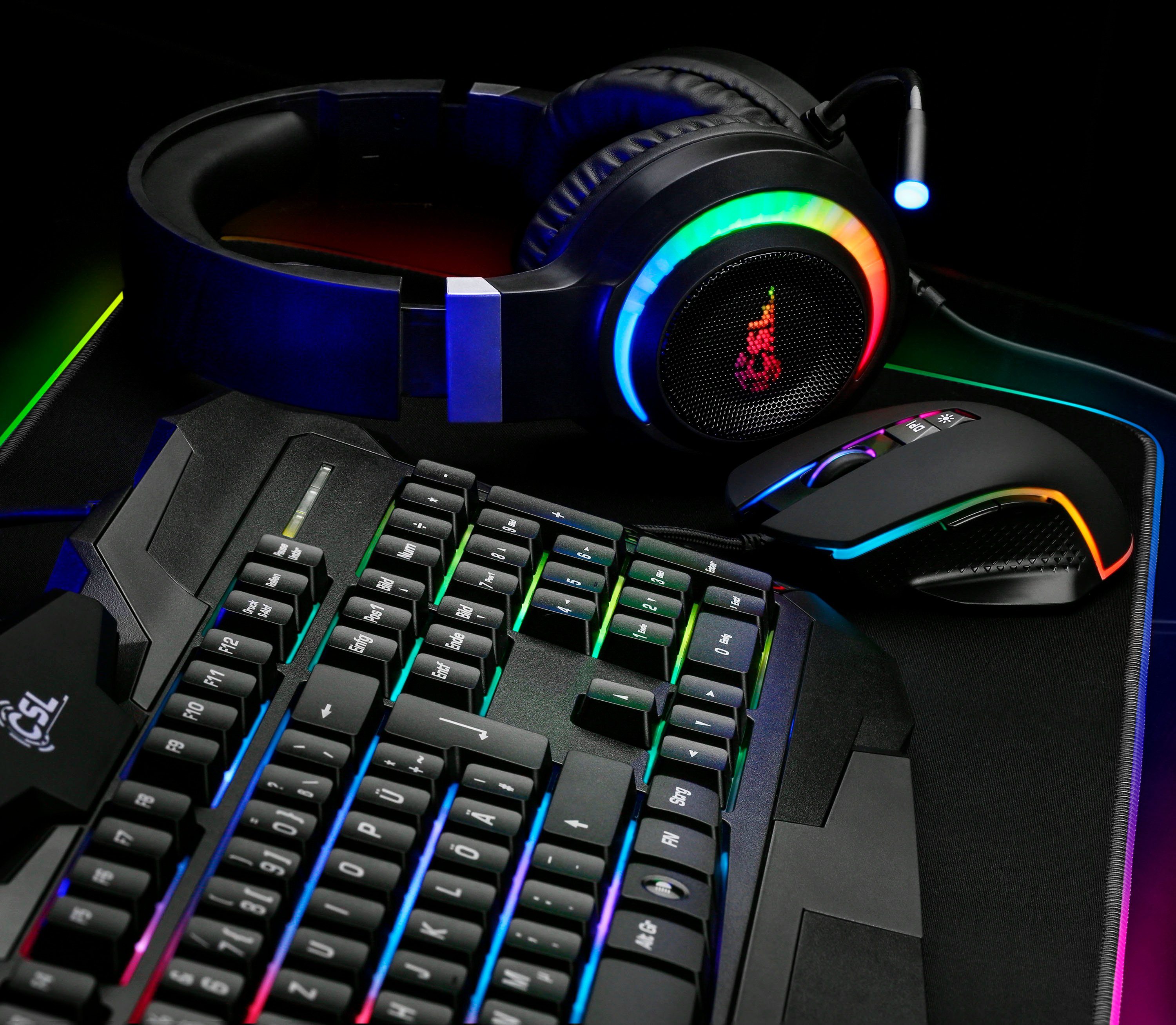CSL RGB Gaming Edition L8411 Gaming-PC (AMD Ryzen 5, Radeon Vega 11, 16 GB RAM, 1000 GB SSD, Luftkühlung)